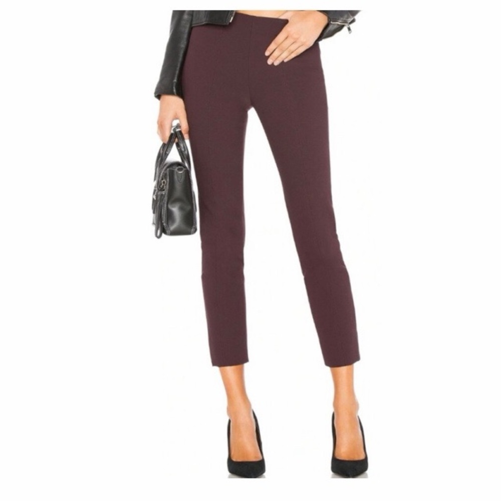 Vince Stitch Front Seam‎ Leggings In Black Cherry